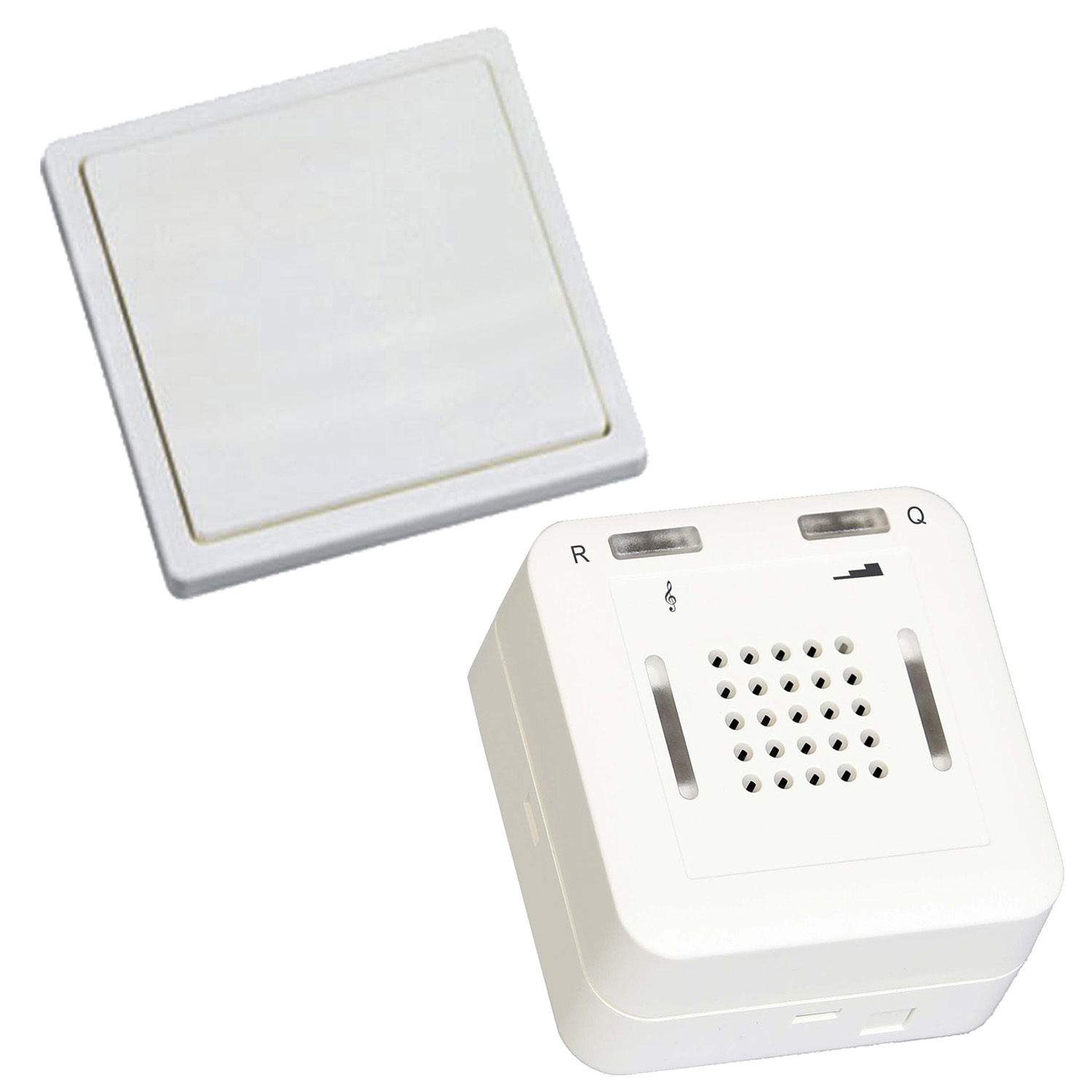 ELDAT Pflegeruf-Set mit Sensorwandtaster und Empfänger RCP25 mit Quittierung