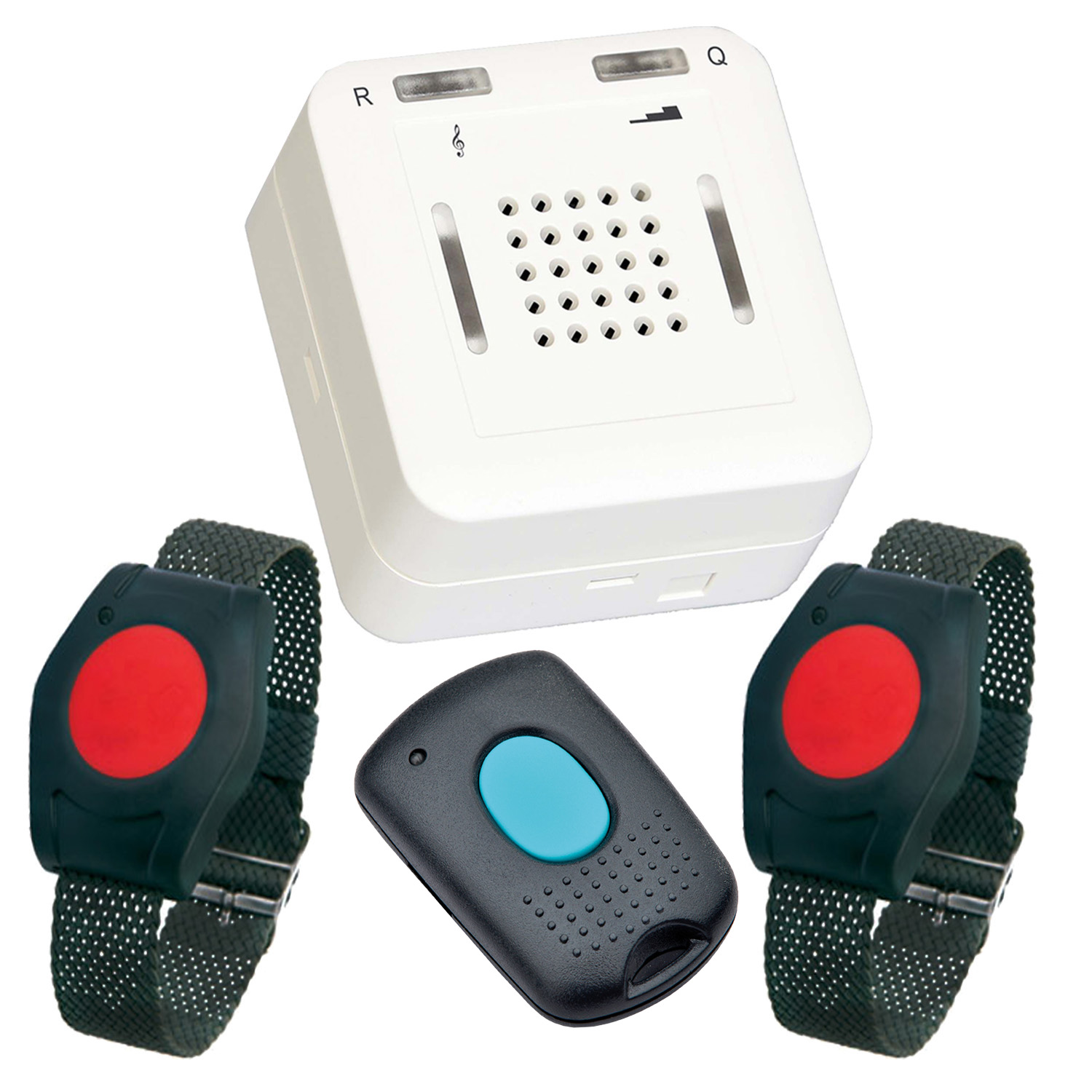 ELDAT RS16 Hausnotruf mit 2 Armband- und 1 Quittierungssender 